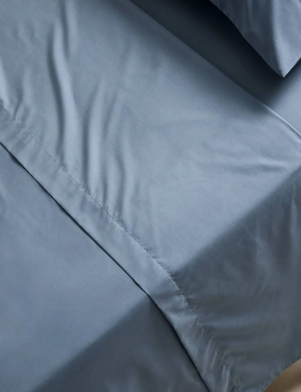 M&S Stay Cool Lyocell Rich Flat Sheet Slate Blue