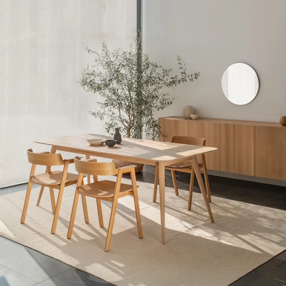 Gazzda Stafa Dining Table Nero Linoleum 140x90x75cm 4
