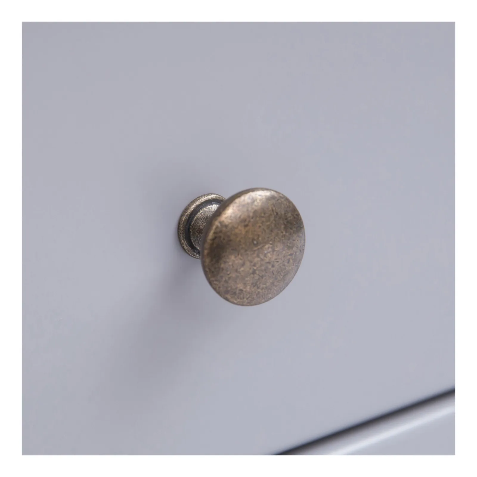 Cabinet Bits Bicarri 5 Drawer Chest of Drawers Brass Knob in Grey 6