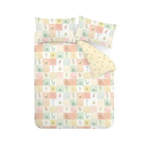 Catherine Lansfield Daisy Patchwork Polycotton Duvet Cover & Pillowcase Set 5