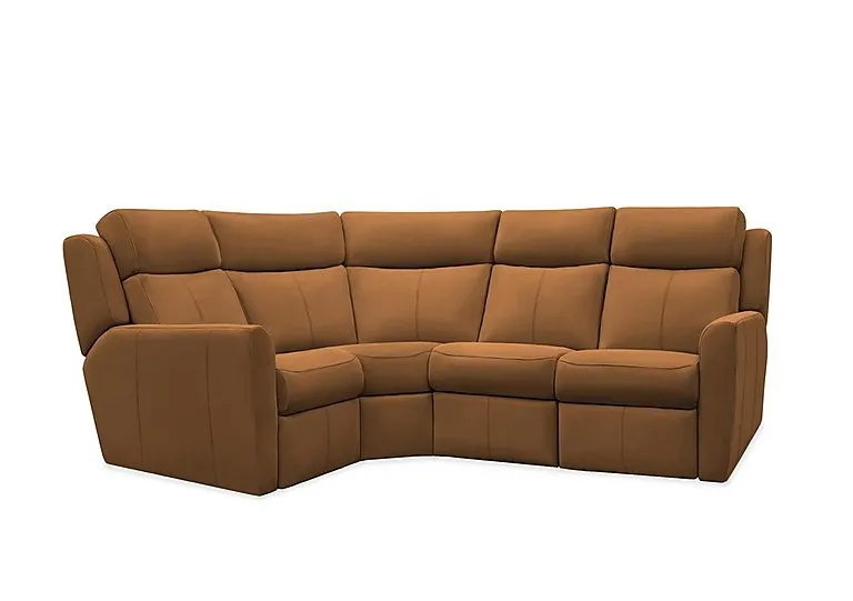 Wren Small Leather Left Hand Facing Corner Sofa - Cambridge Tan