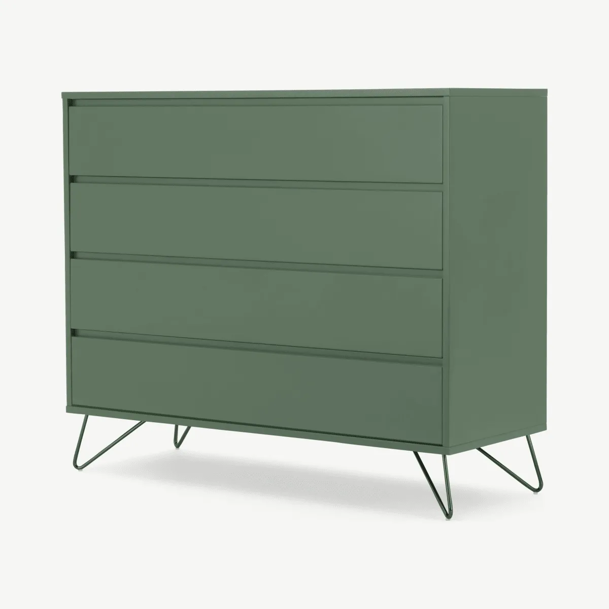 Elona Chest of Drawers, Fern Green & Black