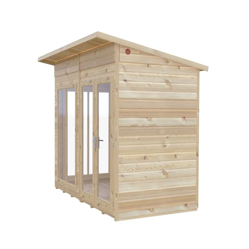 Shires Lela 8x4 Summerhouse - L125.8 x W238 x H229.9 cm in Light Brown 4
