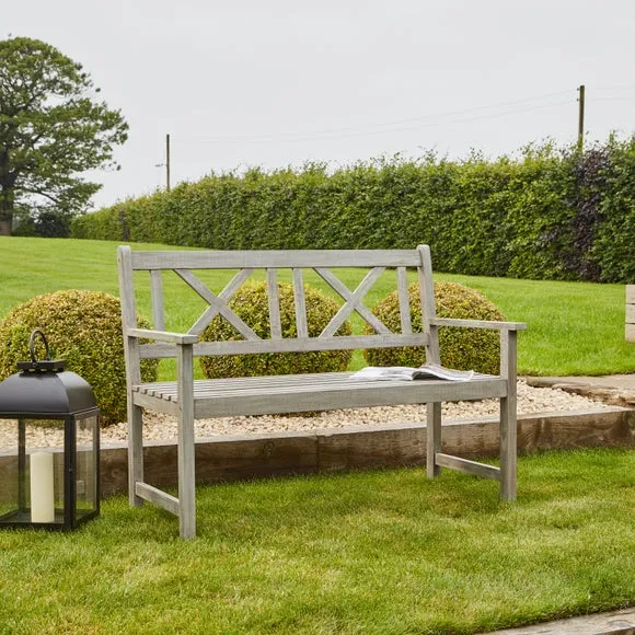 Cambridge 2 Seater Acacia Wood Bench 1