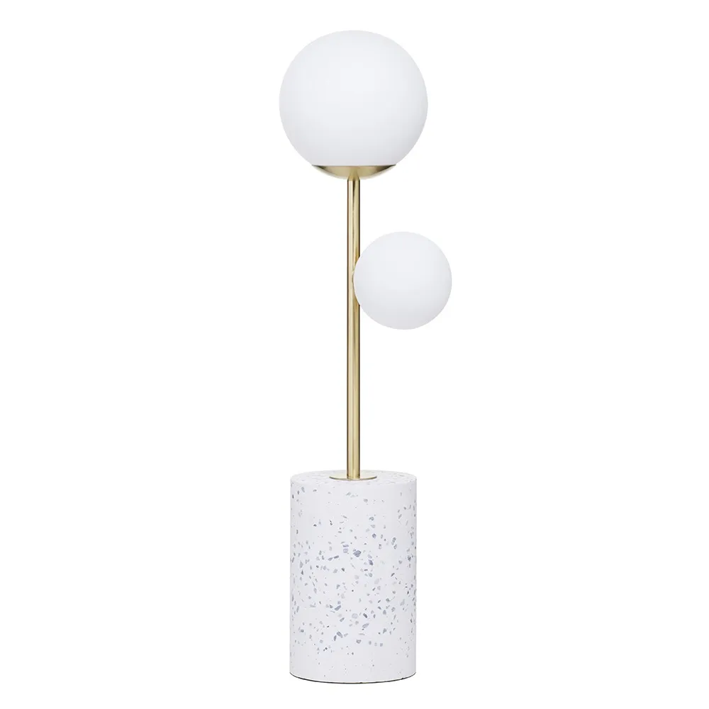Forella Terrazzo Table Lamp, Brass 1