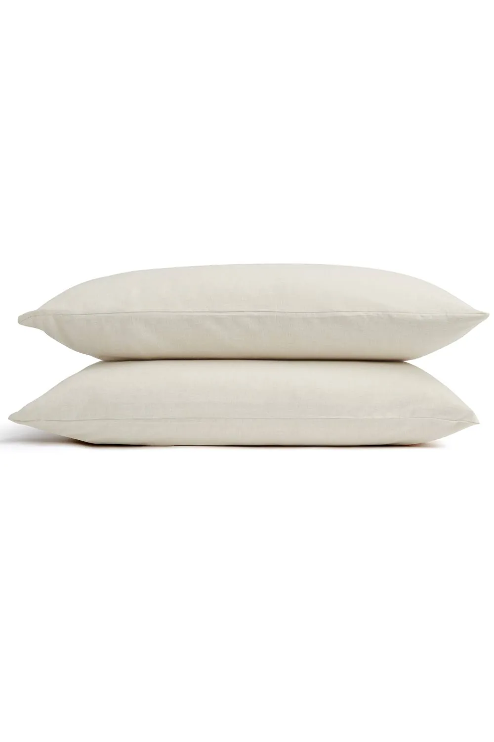 CHRISTY Flannel Marl Super Soft Brushed Cotton Standard Pillowcase Pair in Beige