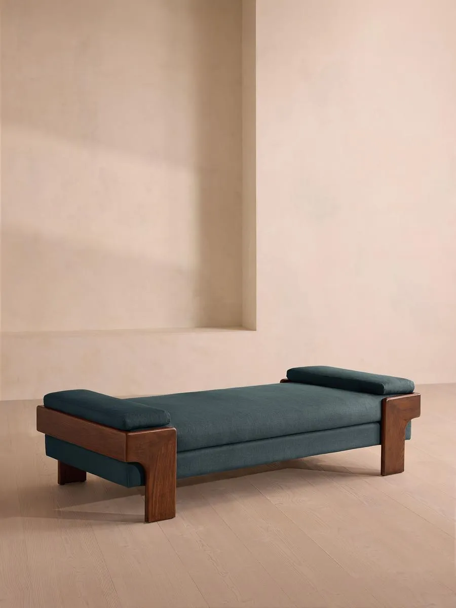 Marcia Daybed, Linen, Prussian Blue