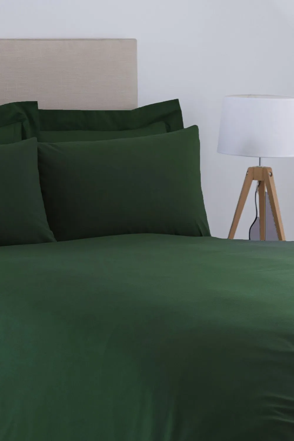 Martex Poetry Plain Dyed Duvet Cover Set in Bottle Green 2