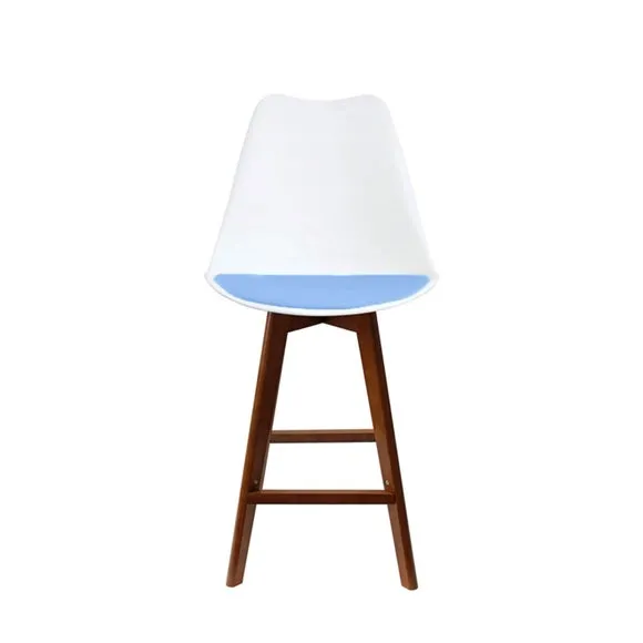 Fusion Living Soho White Plastic Bar Stool 3