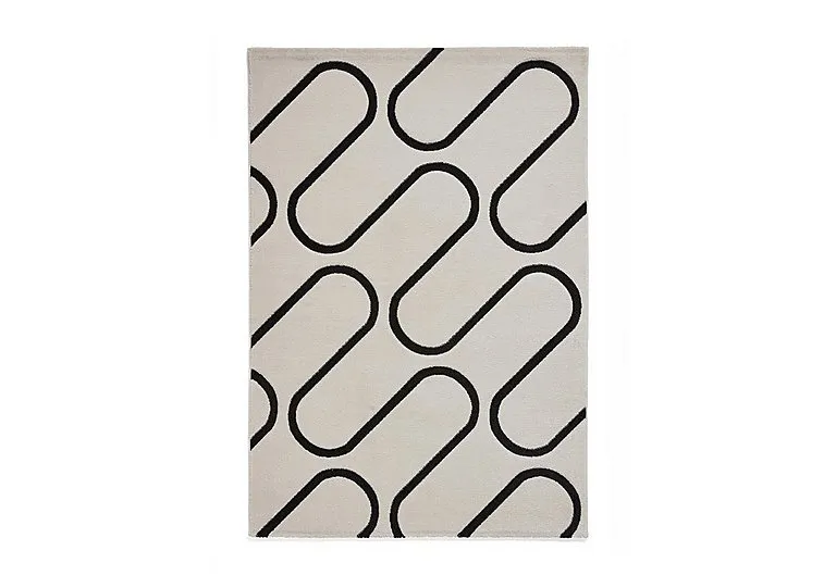 Linear Curve Rug - 80cm-x-150cm - Black