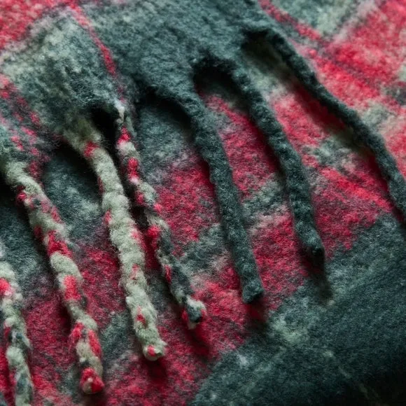 Tartan Faux Mohair Throw Blanket 130cm x 180cm 3