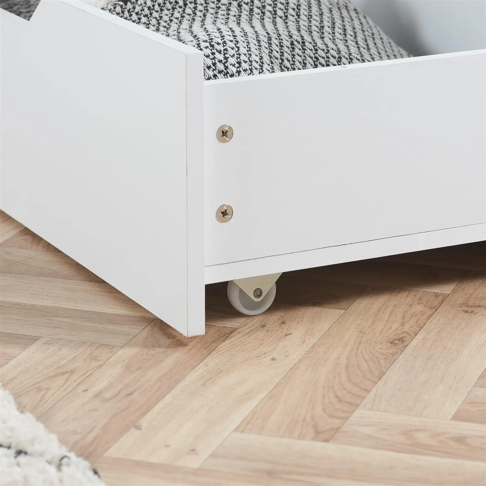 Birlea Single White Storage Bed Frame Alfie 3FT Drawer Bed 90cm 3