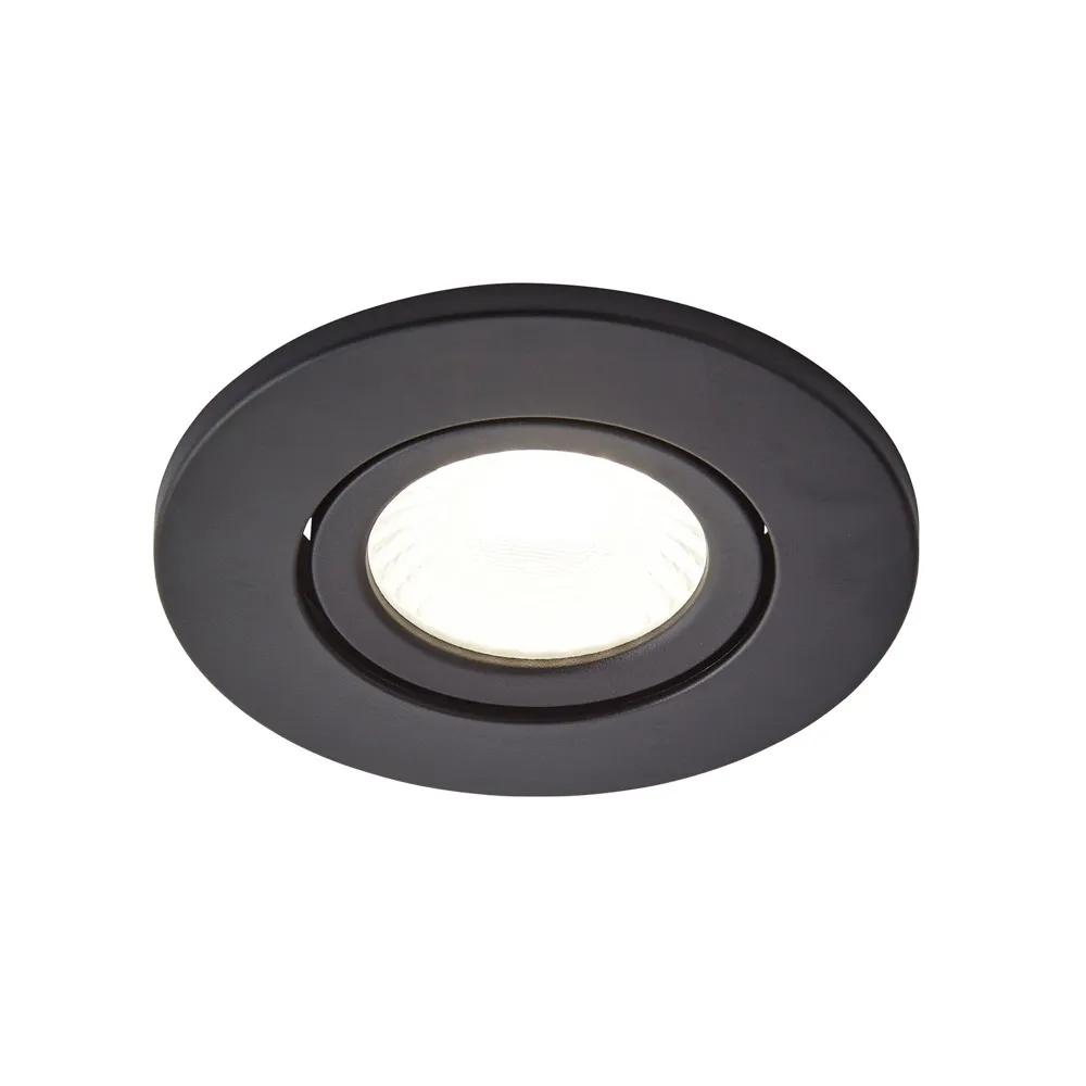 Cal Fire Rated LED IP65 Downlight, Satin Black 1