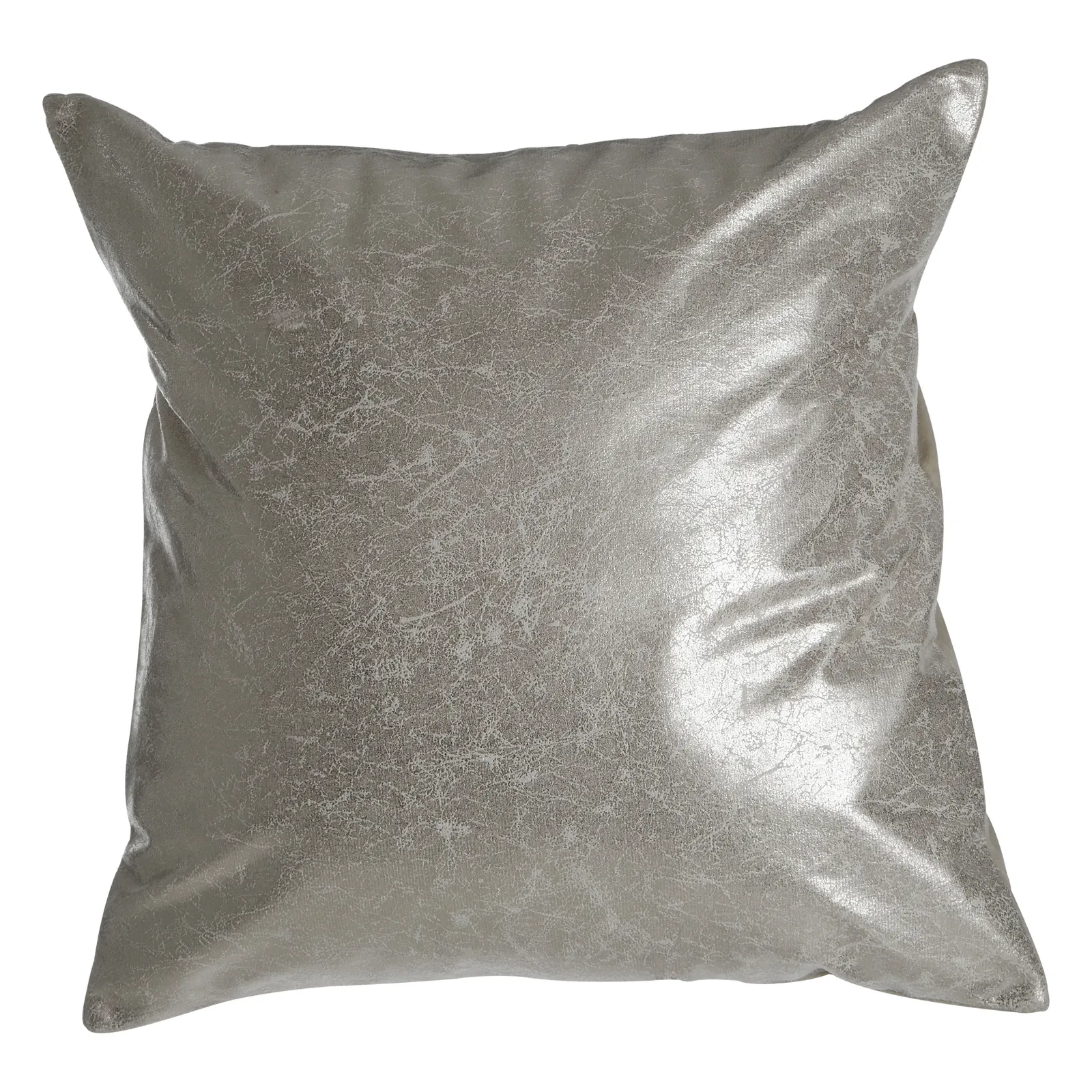 Orsina Kensington Townhouse Crush Leather Effect Silver Cushion