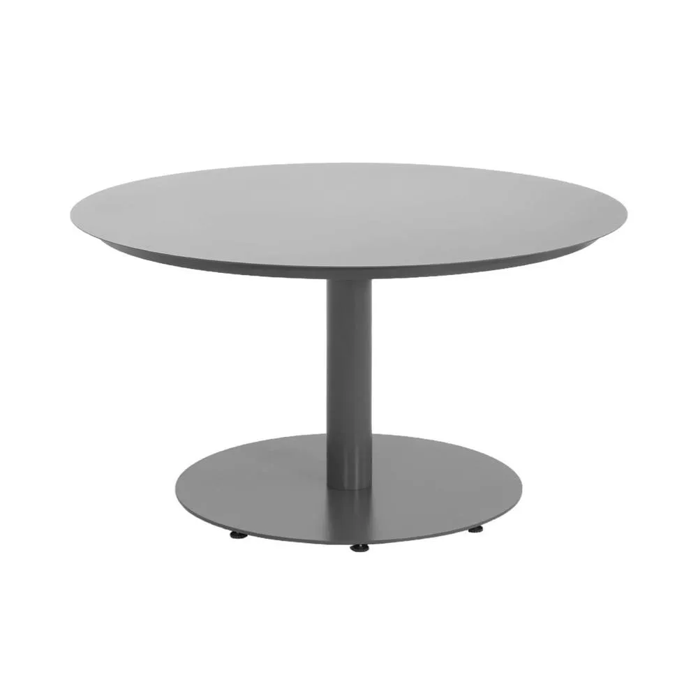 sweeek Round aluminum garden table Ø140cm seats 6 in Dark Grey 2