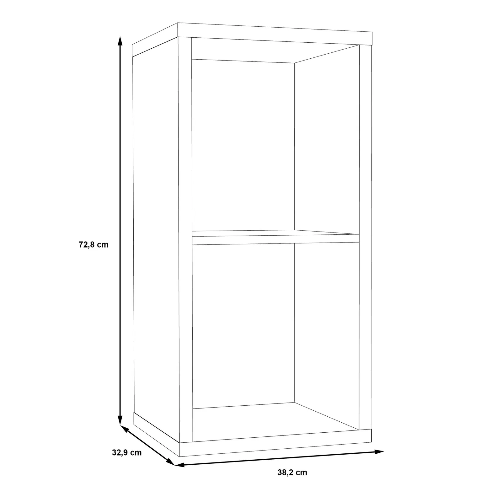 Furniture To Go Mauro 1 Shelf Storage Unit in White 5