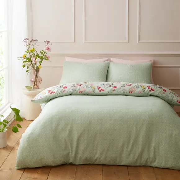 RHS x Catherine Lansfield Birds In Bloom Duvet Cover & Pillowcase Set 3