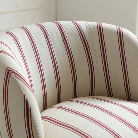 Tulip Folkstone Stripe Curved Swivel Accent Chair 3