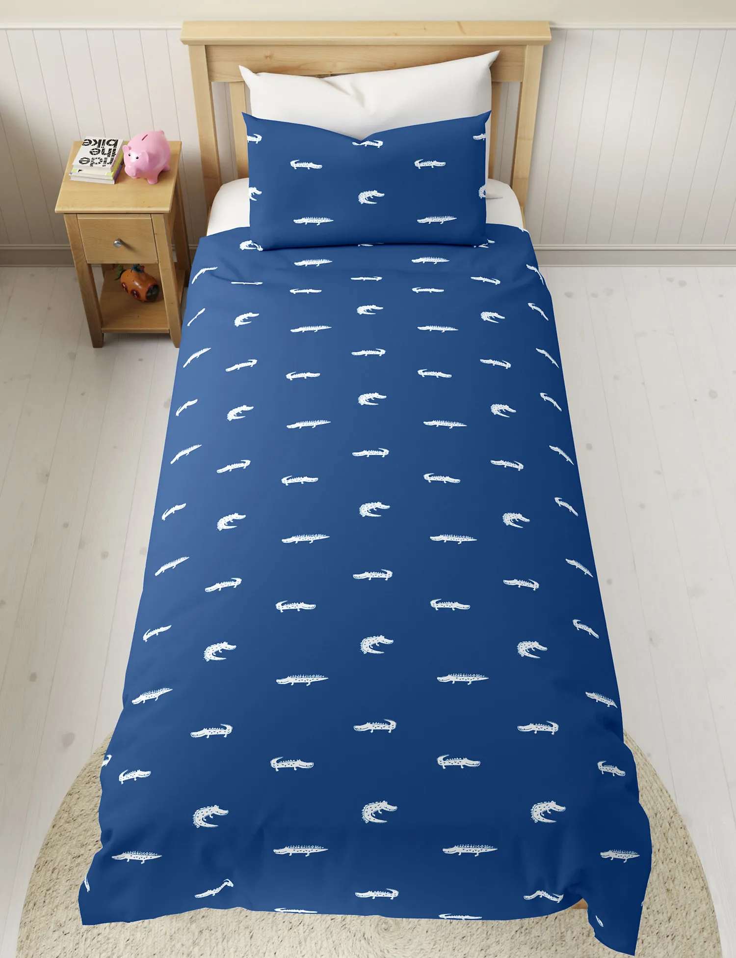 M&S 2 Pack Cotton Blend Crocodile Bedding Set