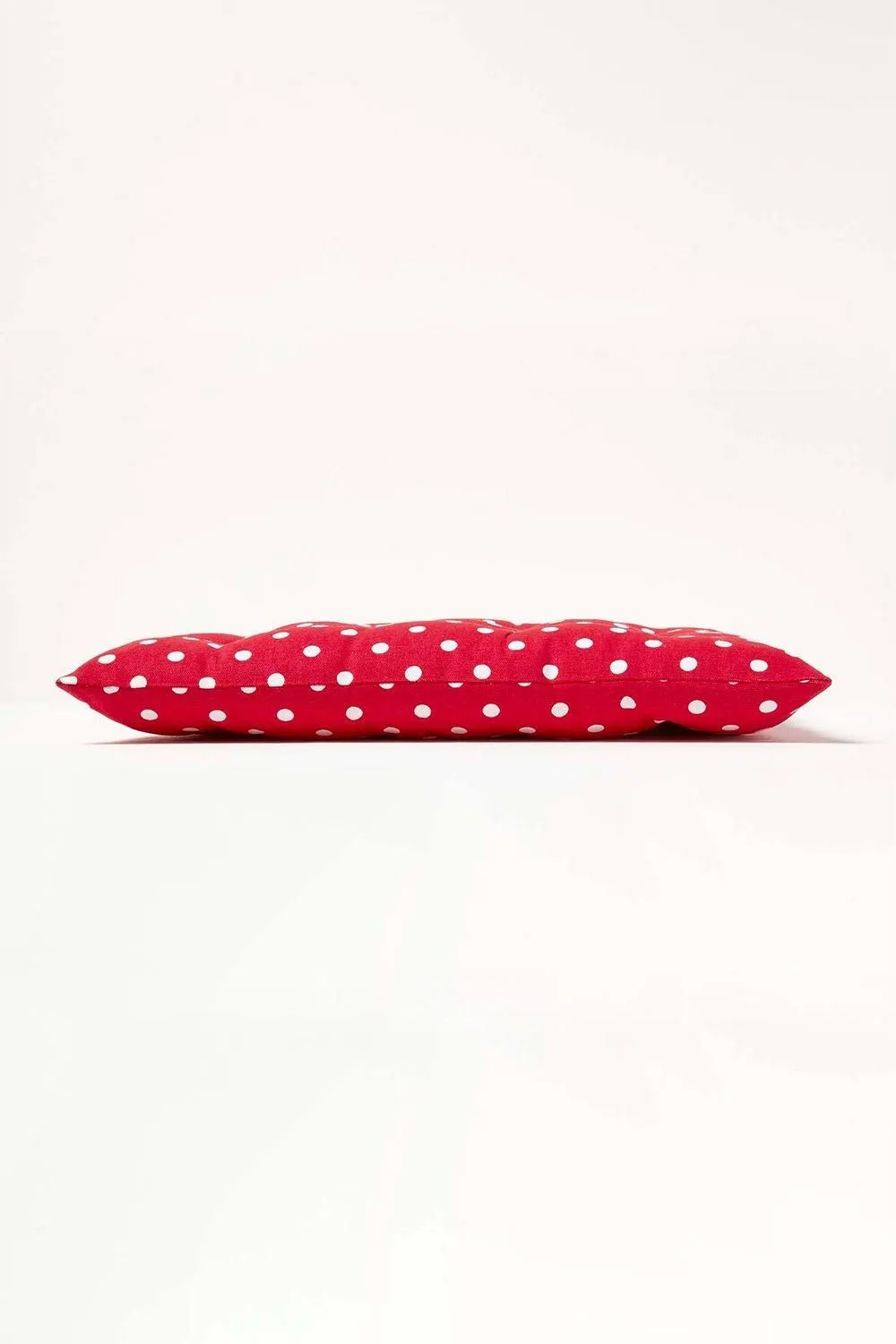 Homescapes Seat Pad Luxury Cotton Red Polka Dot Indoor Outdoor Garden Cushion, 40cm 5