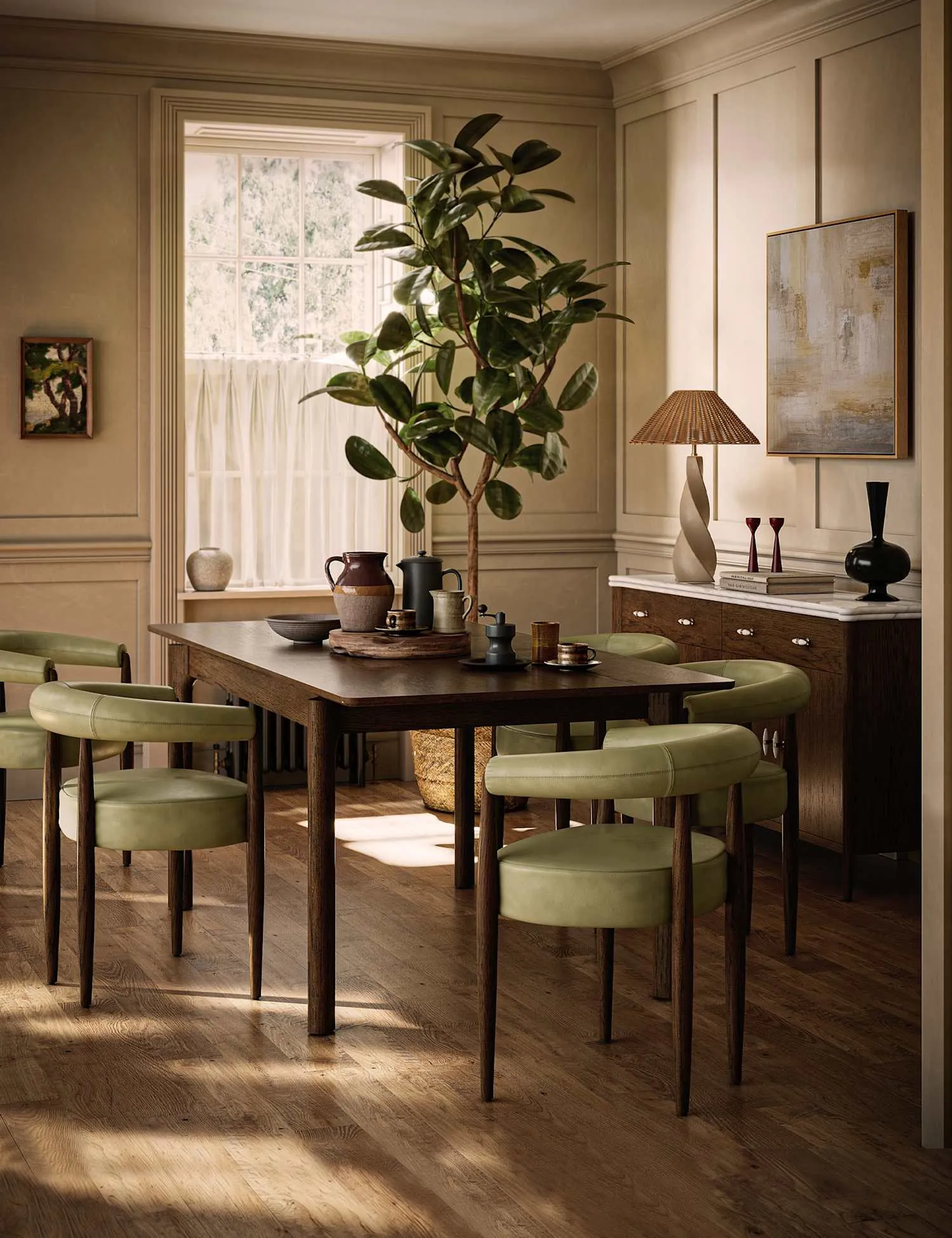Corndell Florence Large Extendable Dining Table Brown