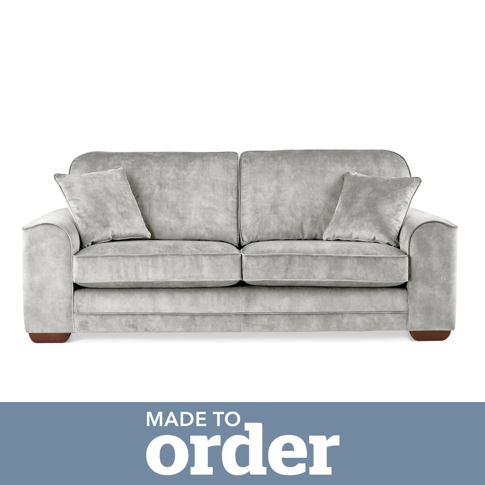 Morello 3 Seater Sofa Slub Velvet Slub Velvet Cement
