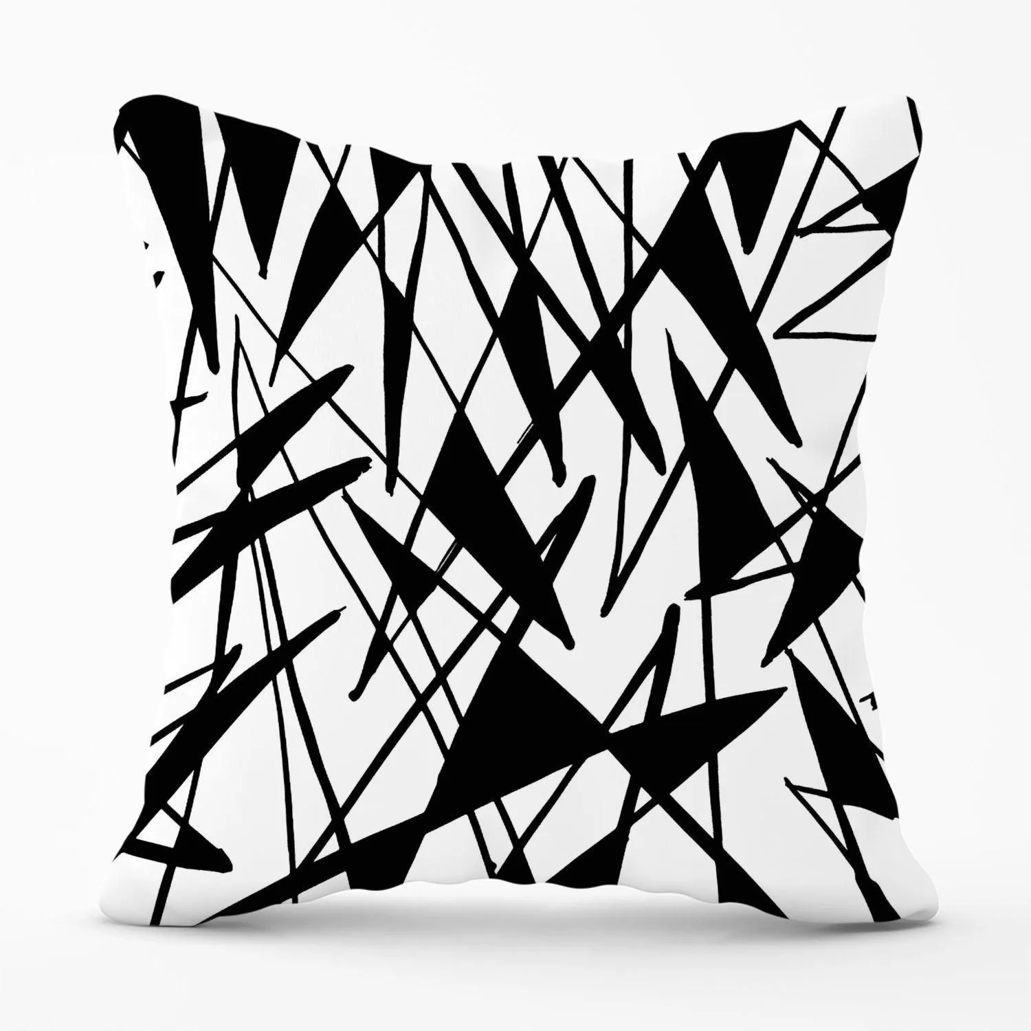 Warren Reed - Designer Brush Abstract Pattern Outdoor Cushion in Grey