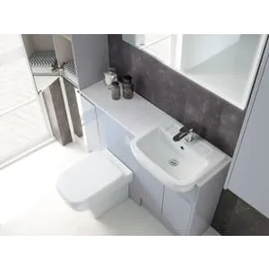 Duarti By Calypso Beaufort 500mm Floor Reaching Full Depth Toilet Unit - Shadow Grey 2