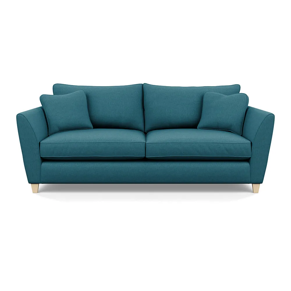 Heal's Torino 4 Seater Sofa Brushed Cotton Cadet Natural Feet 1