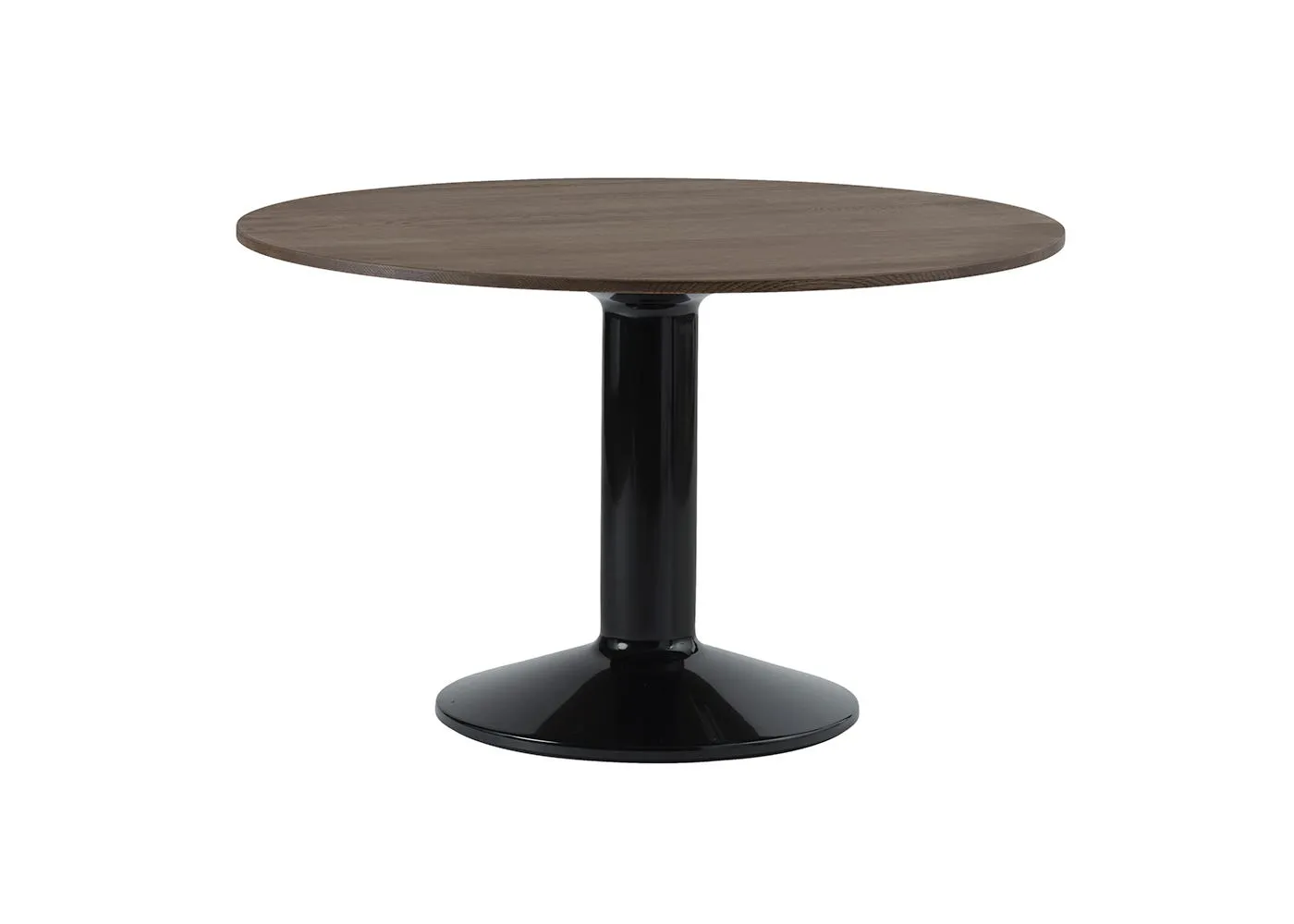 Muuto Midst Table Dark Oiled Oak Black Steel Base 120cm