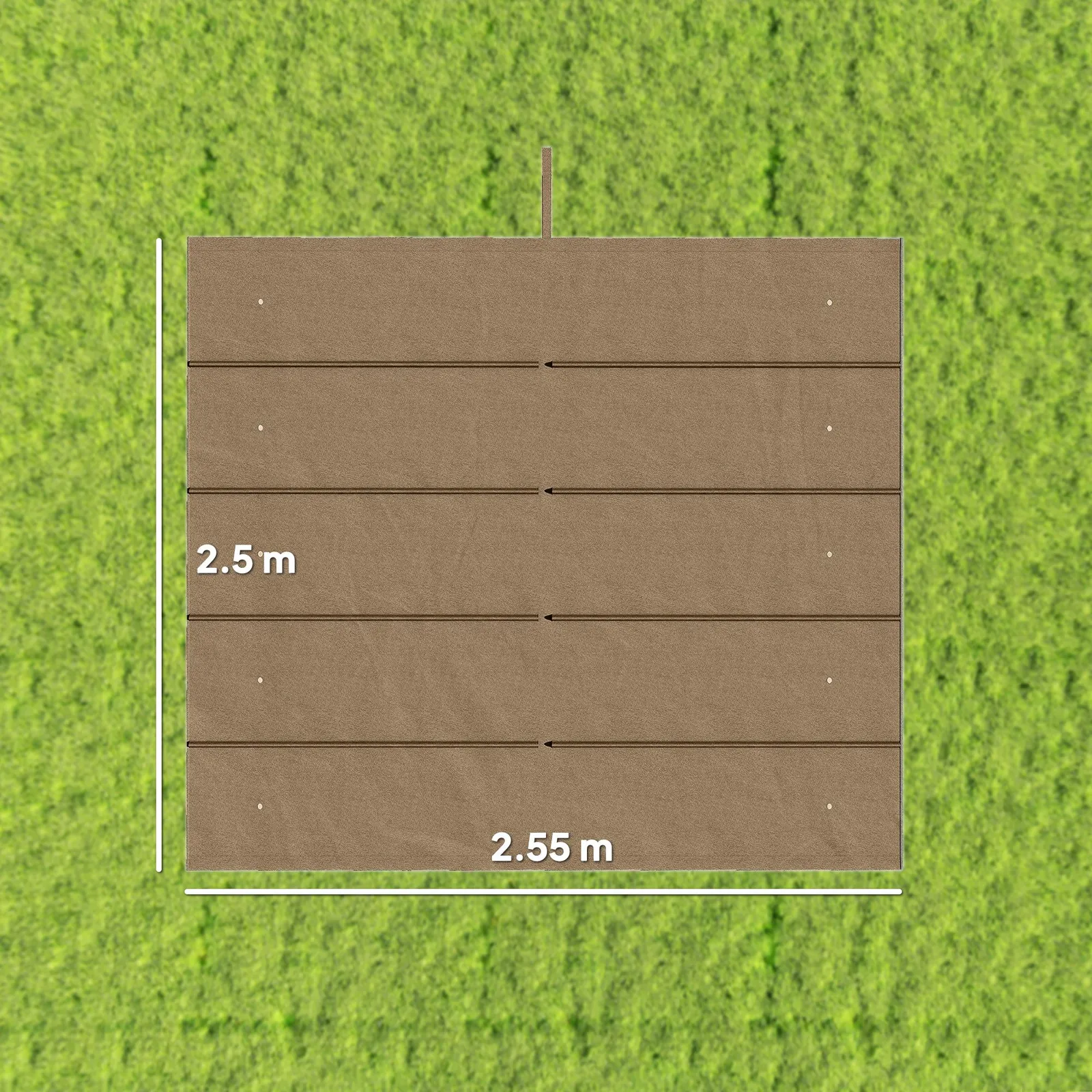 OUTSUNNY 2.55x2.5 m Pergola Cover Replacement for 3x3 m Frame in Brown 3