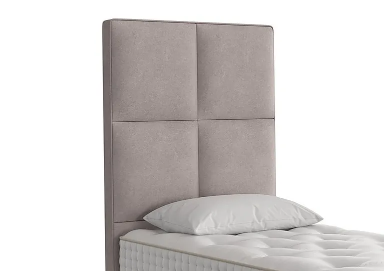 Atlas Floor Standing Headboard - Single - Faux Suede Dove