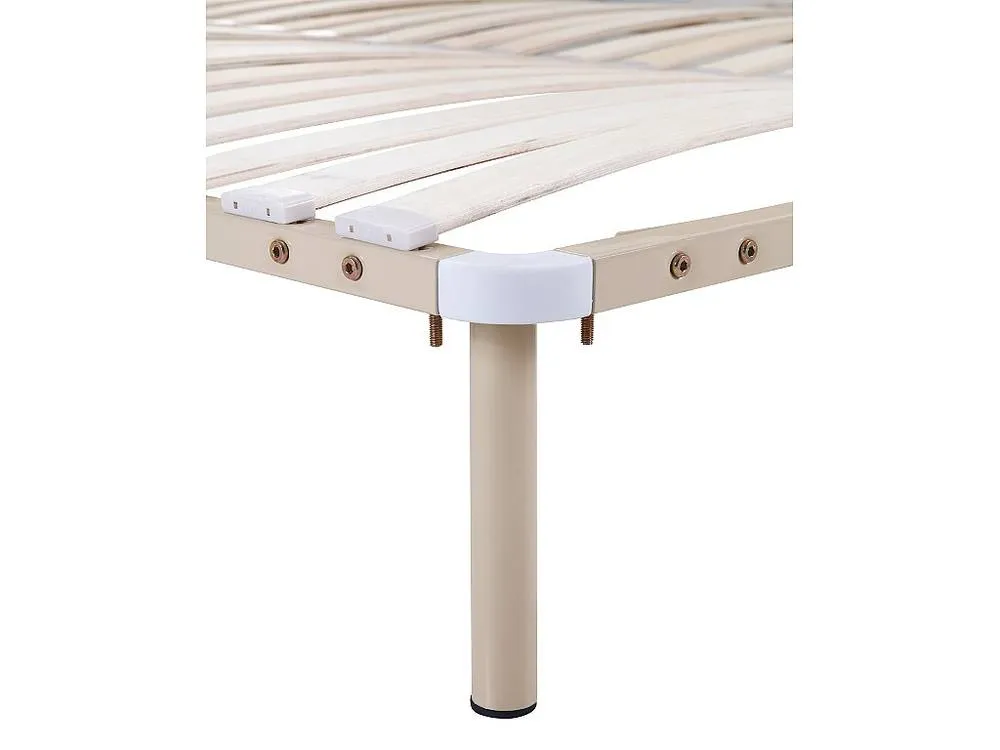 Vente-unique Slatted Bed Frame To Assemble - 140 X 190 Cm - 2 X 19 Slats - With in Beige 4