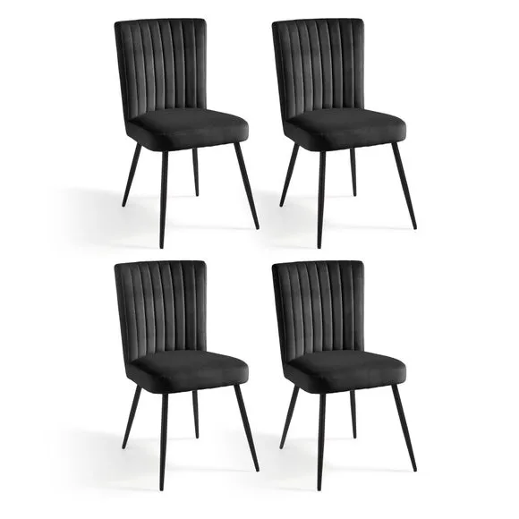 Taylor Set of 4 Dining Chairs, Velvet 5