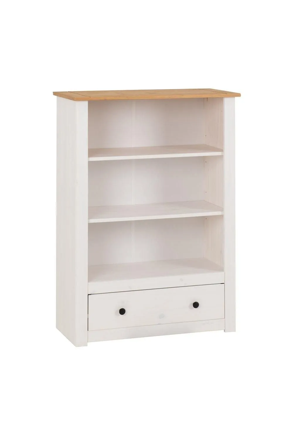 Seconique Panama 1 Drawer Bookcase in White 3