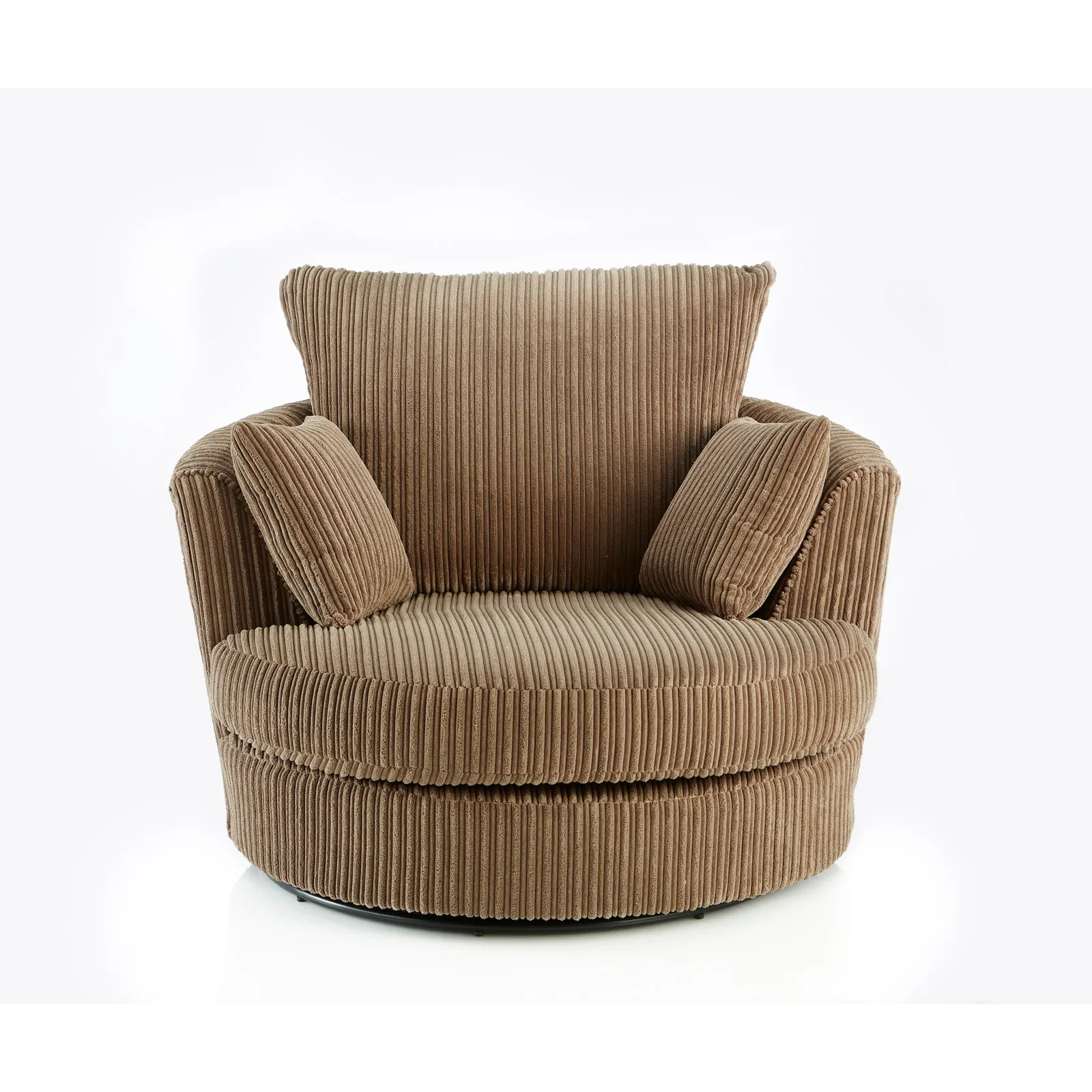 Champ Fabric Swivel Chair Coffee (Brown)
