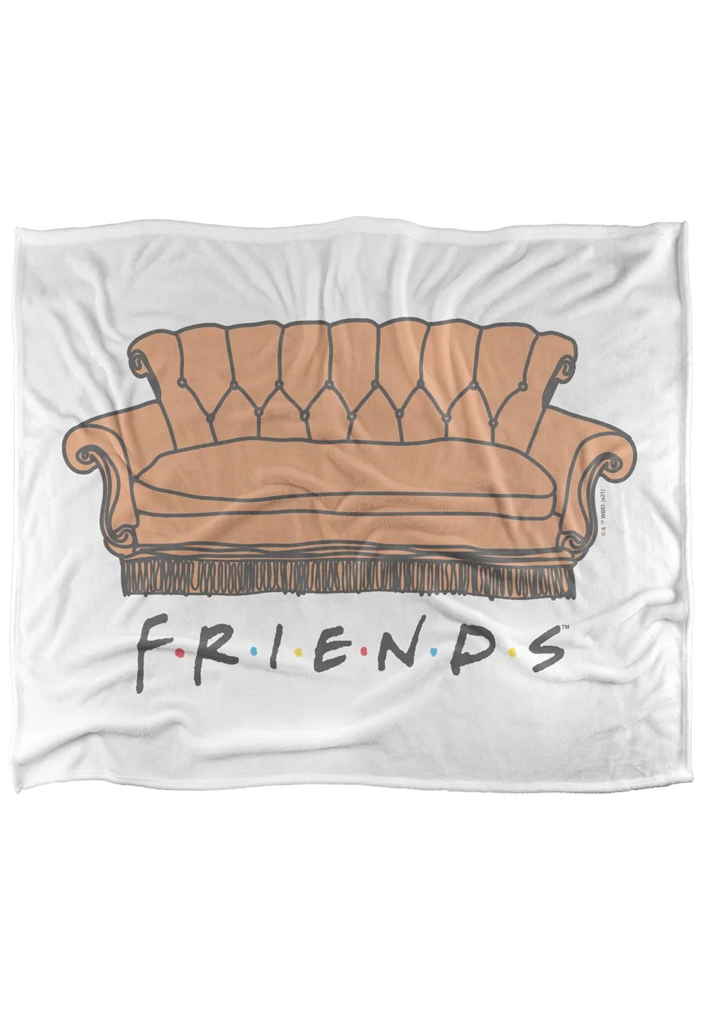 Warner Brothers Friends 152x127cm The Pivot Silky Touch Super Soft Throw Blanket in White