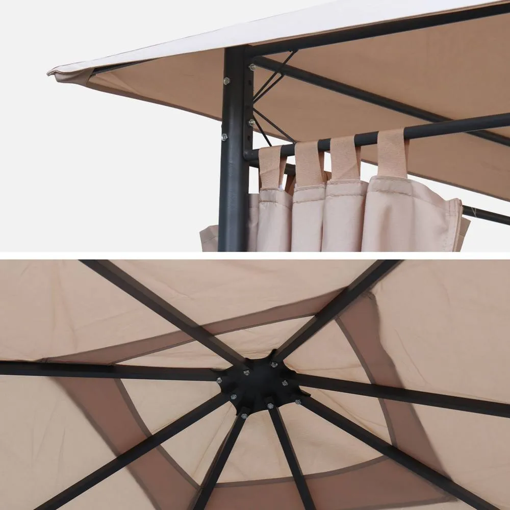 sweeek Roof cover for pergola 3x3m in Beige 2