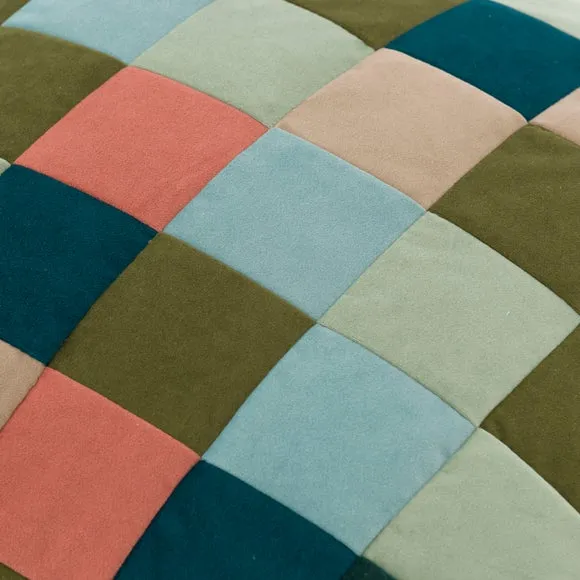 Eliza Patchwork Cube Pouffe 2