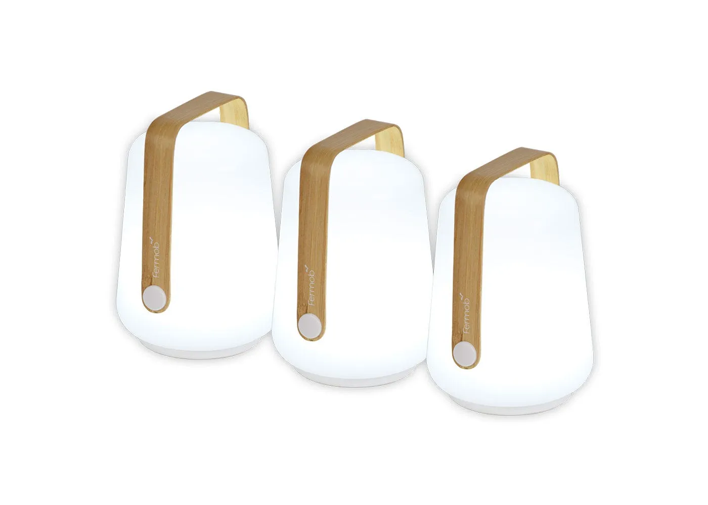 Fermob Balad Set of 3 Small Outdoor Lamps Bamboo