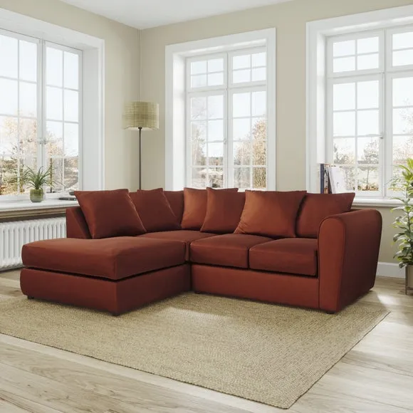 Blake Curved Arm Opulent Velvet Corner Chaise Sofa 1