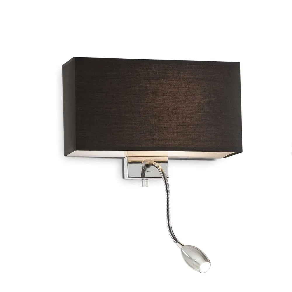 Netlighting Hotel 1 Light Indoor Wall Light Black E27