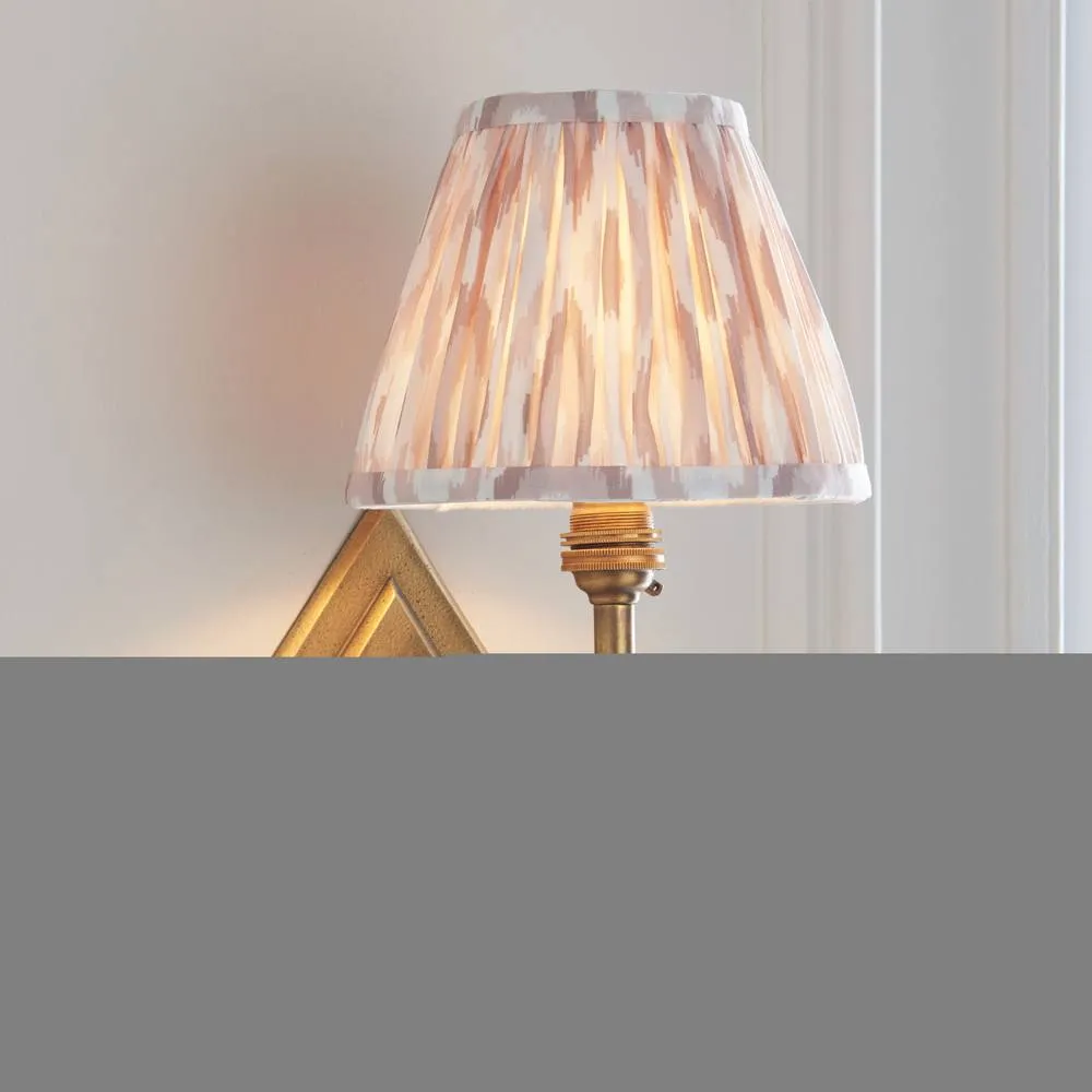 Netlighting Diamond Angle & Ikat 16cm Wall Lamp Antique Brass Neutral Print in Gold 3