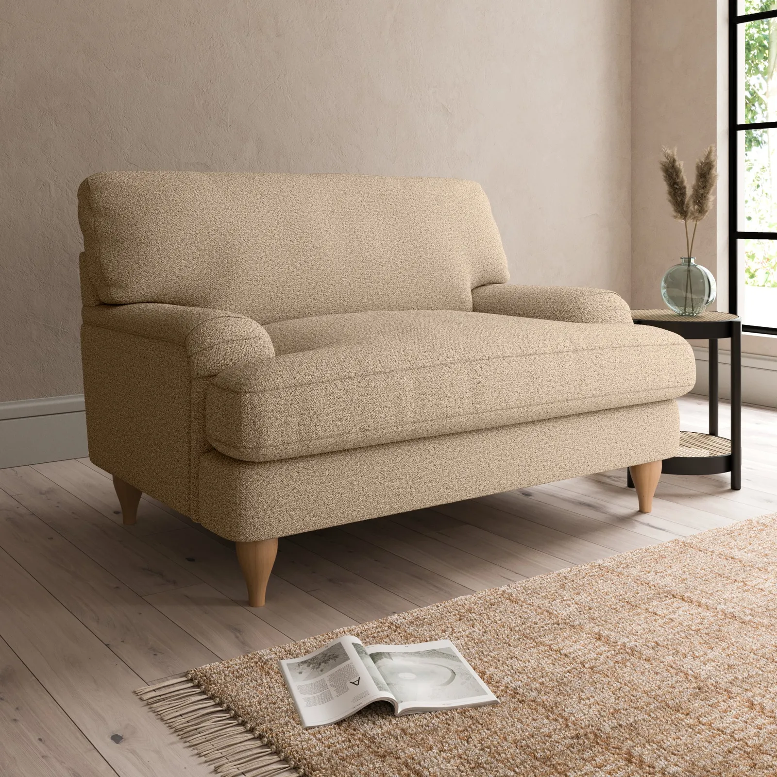 Darwin Cosy Marl Snuggle Chair Brown