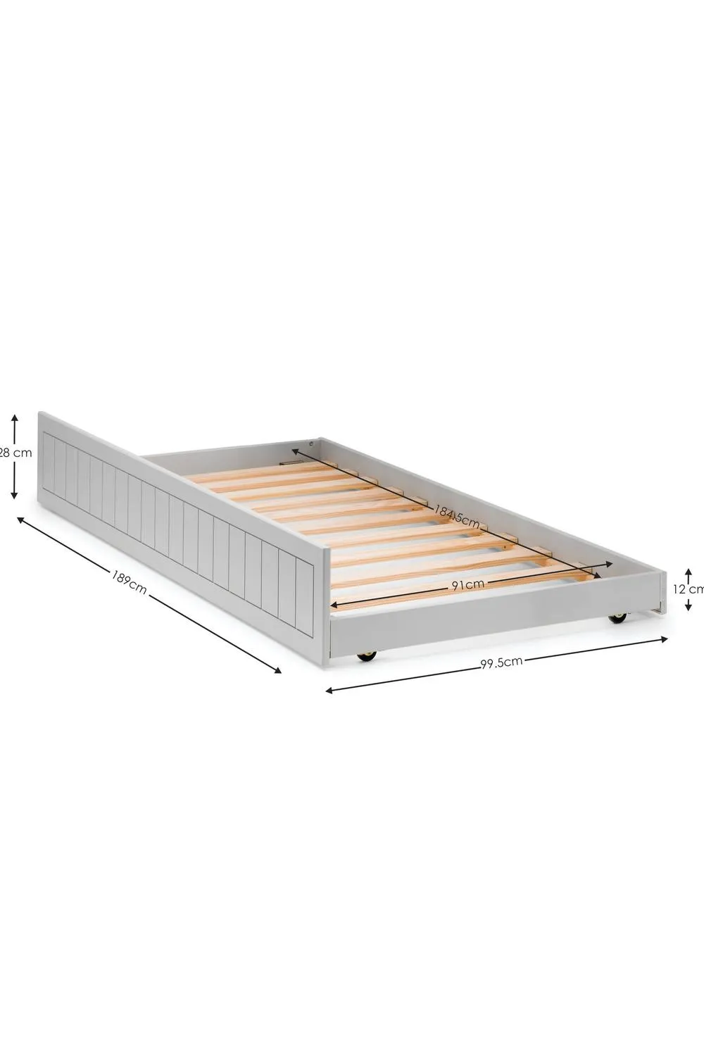 Julian Bowen Maine Bookcase Bed with Underbed Trundle in Grey 6