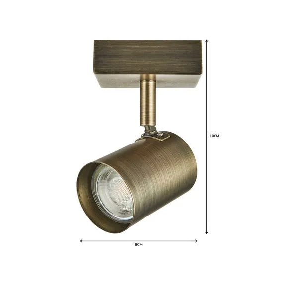 Newark Antique Bronze Semi Flush Spotlight 6