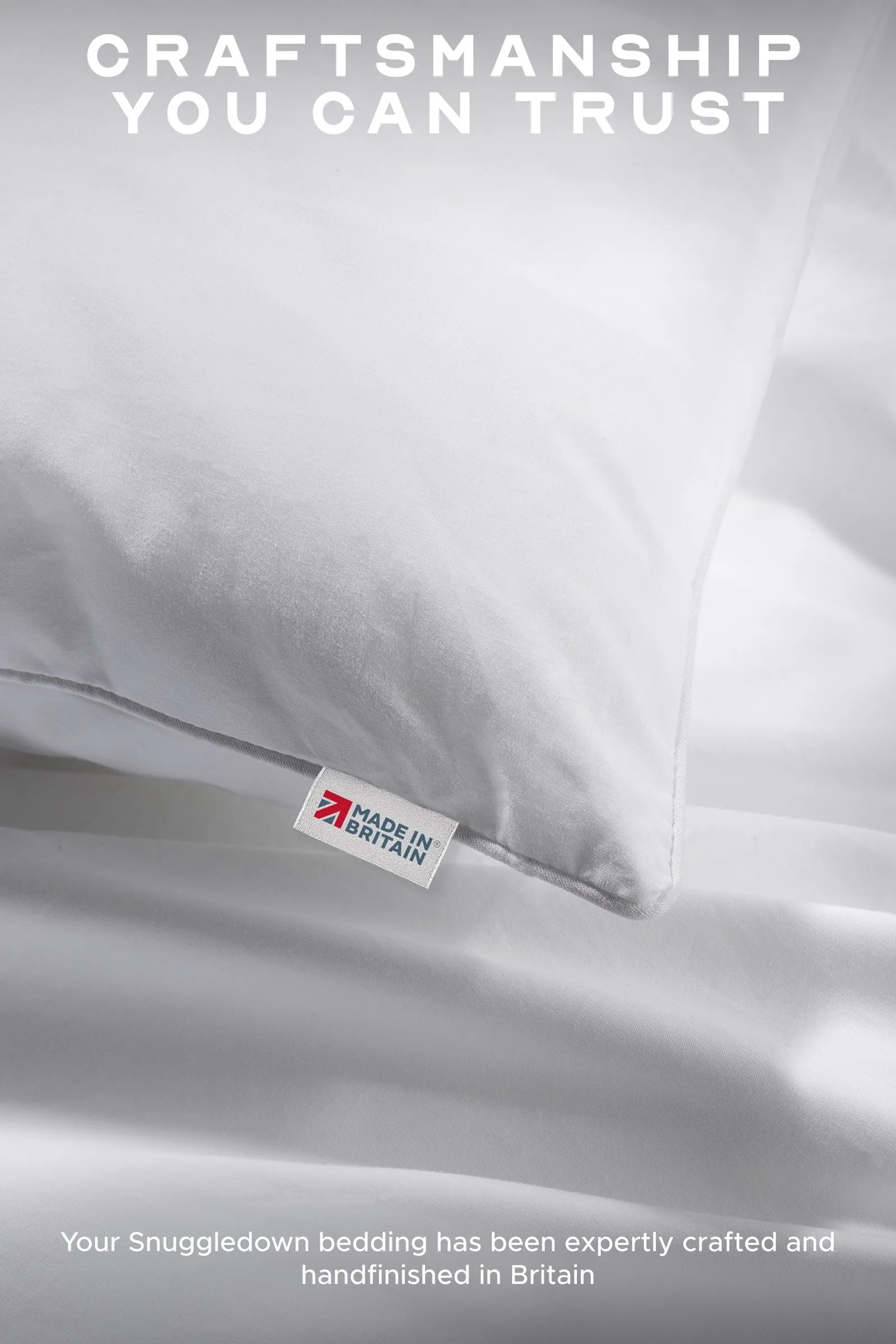 Snuggledown 2 Pack Hotel Medium Support Back Sleeper Pillow in White 4