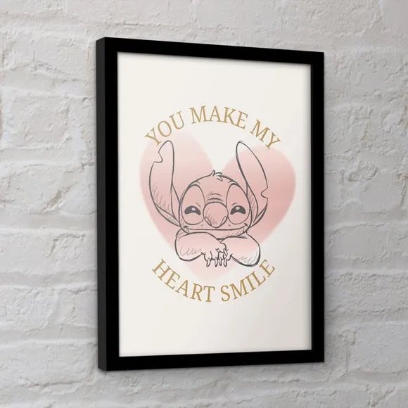 Stitch You Make My Heart Smile Framed Print