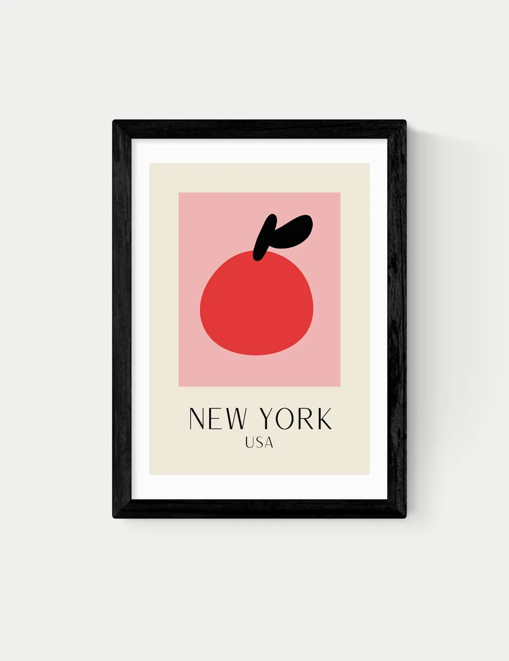 East End Prints New York Framed Art Print Black