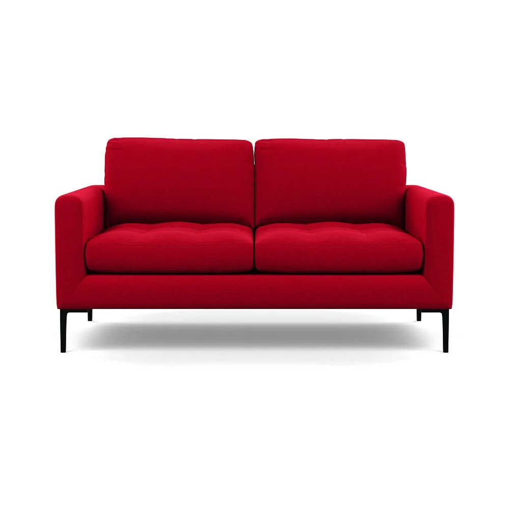 Heal's Eton 2 Seater Sofa Melton Wool Red Oxide Black Feet